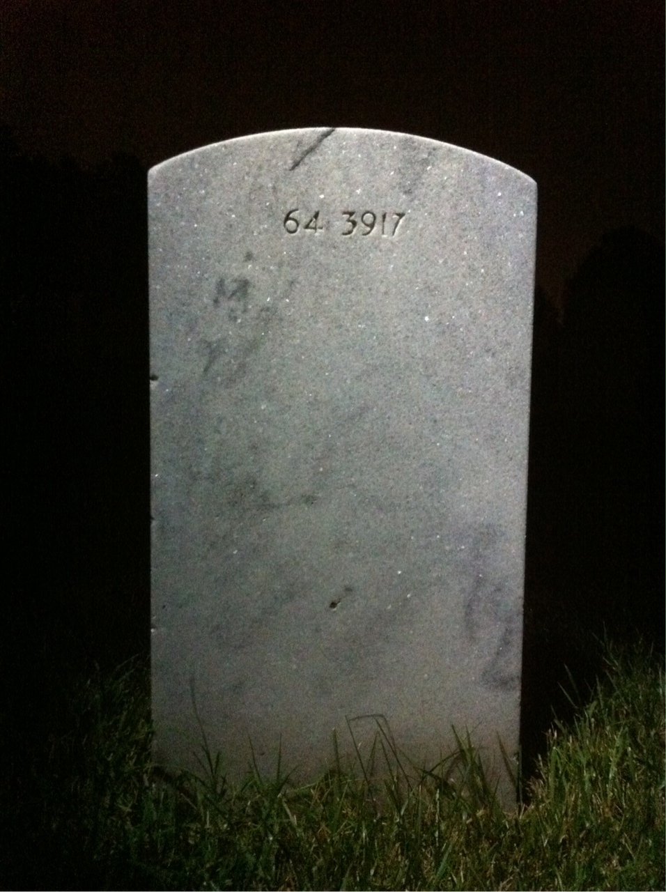 Back of headstone — Charles Mulligan