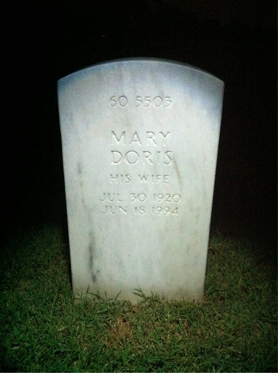Back of headstone — Edgar Mckean