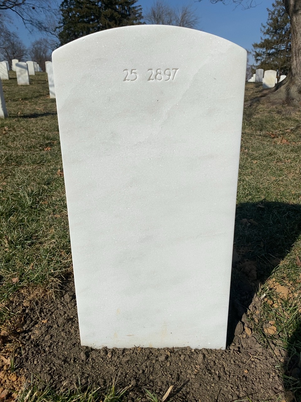 Back of headstone — Daniel Mullally