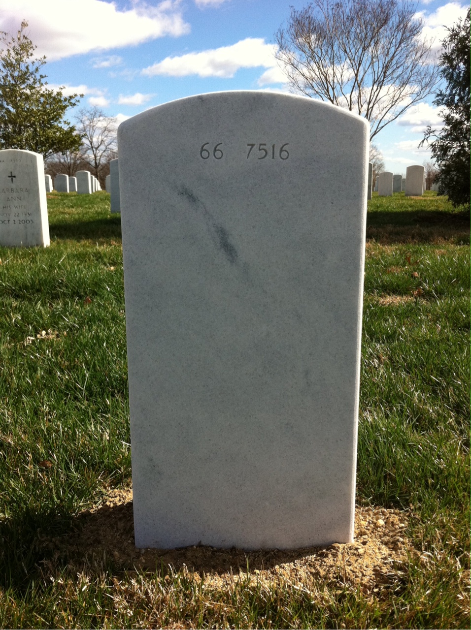 Back of headstone — Steven Adee