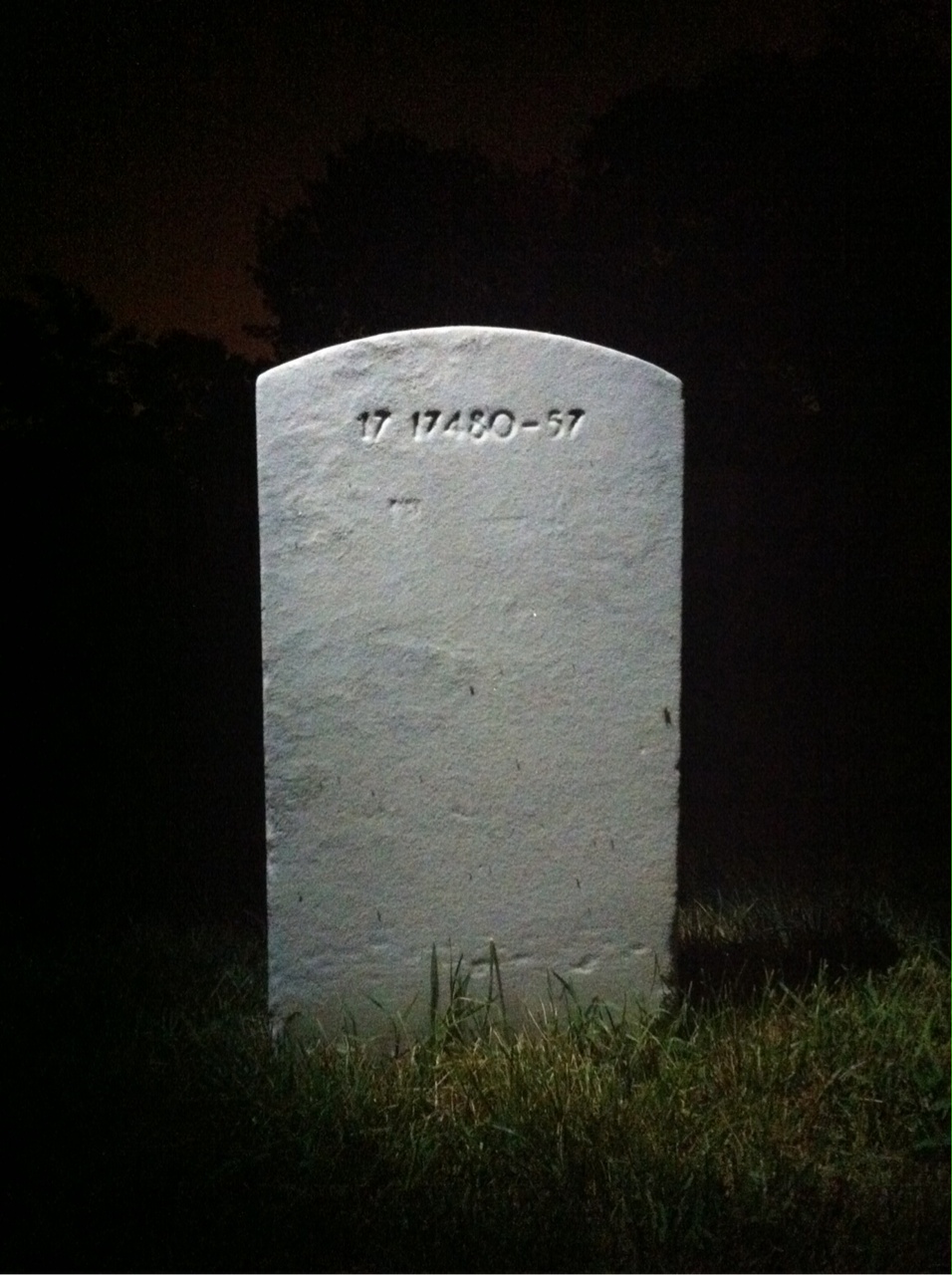 Back of headstone — Lula Barrett