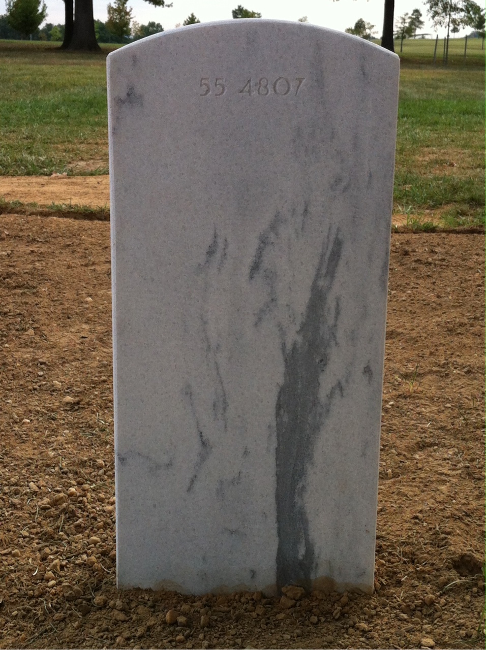 Back of headstone — William Novak