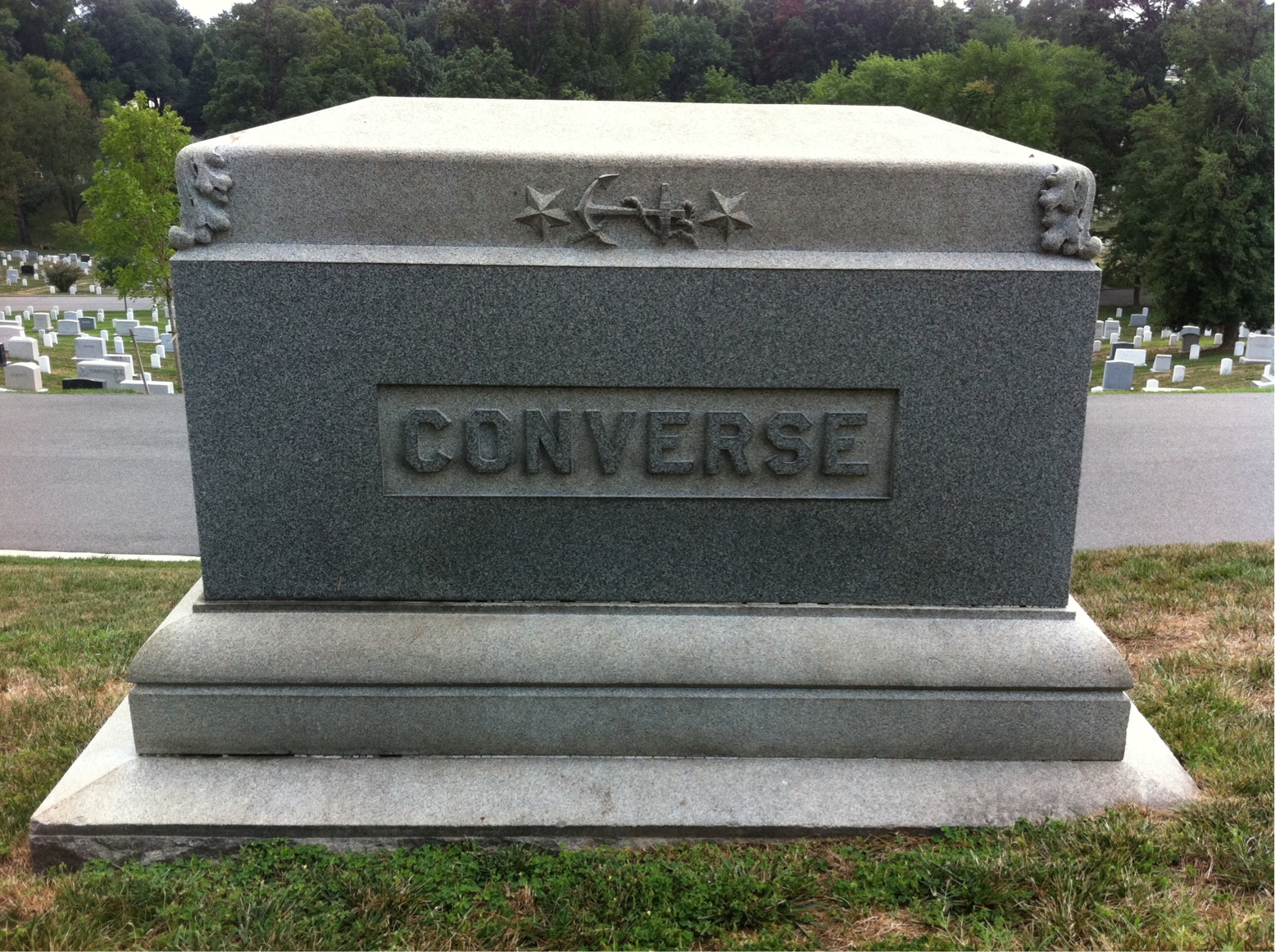 Back of headstone — George Converse