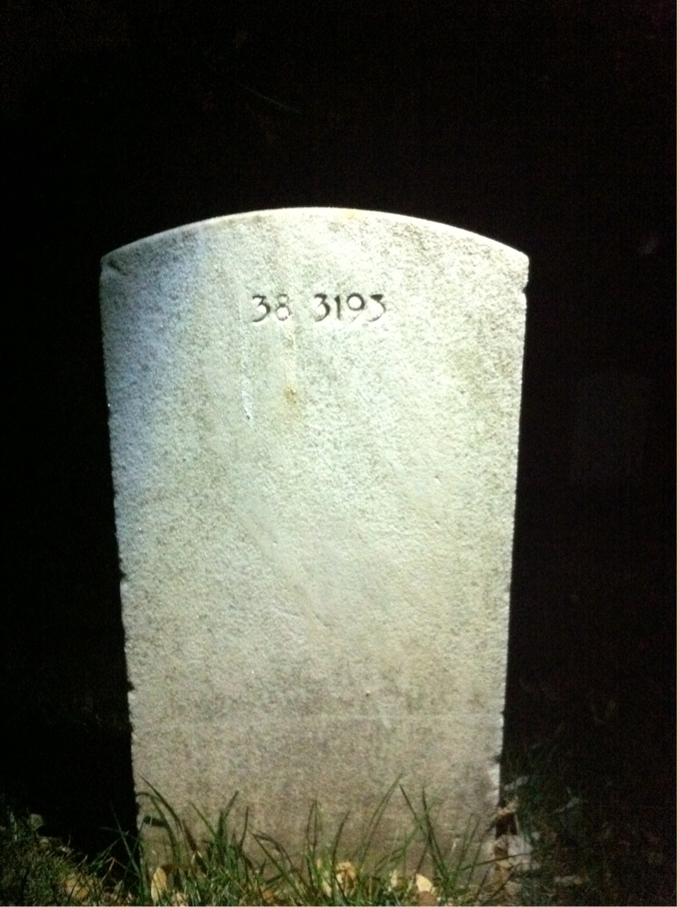 Back of headstone — Robert Miller