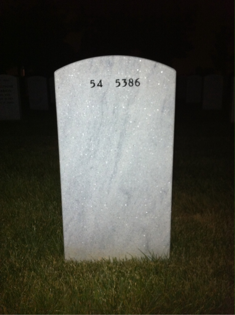 Back of headstone — Rodney Cox
