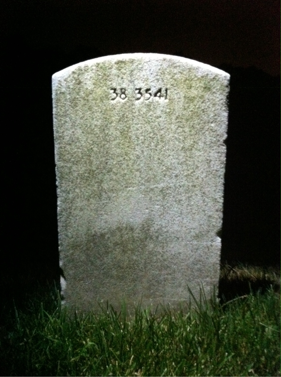 Back of headstone — Not Captured Armstrong