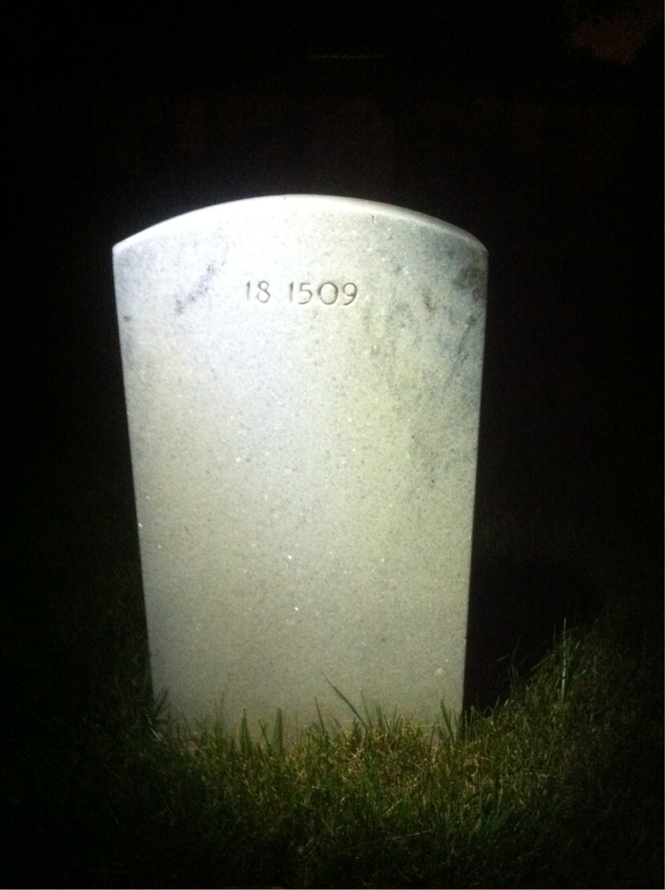 Back of headstone — Edd Cox
