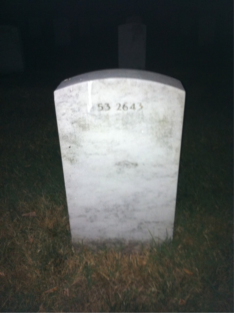 Back of headstone — William Arnst