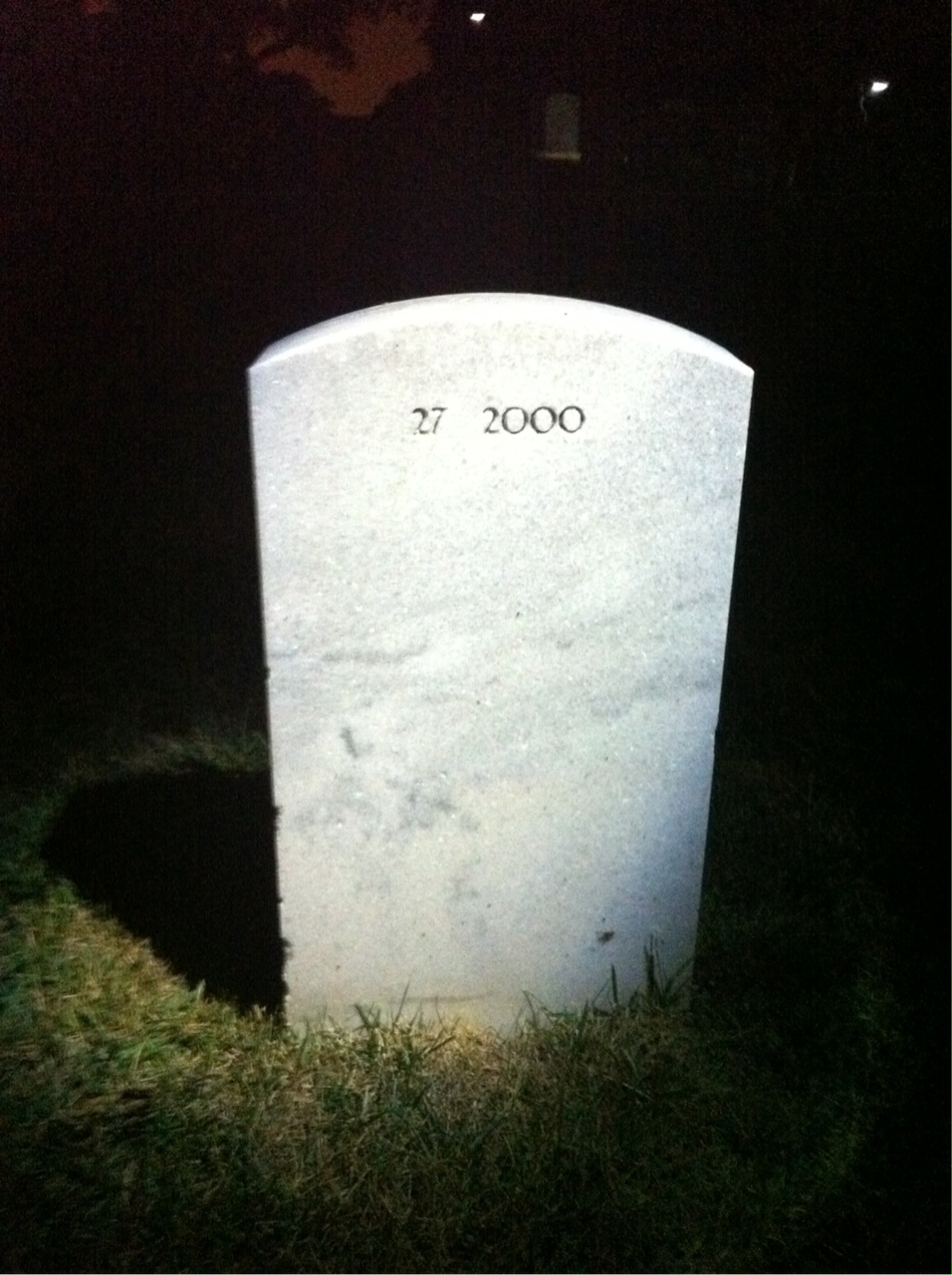 Back of headstone — George Moore