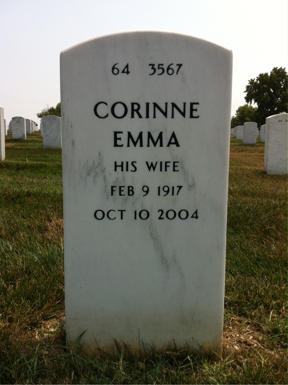 Back of headstone — Paul Jeffrey