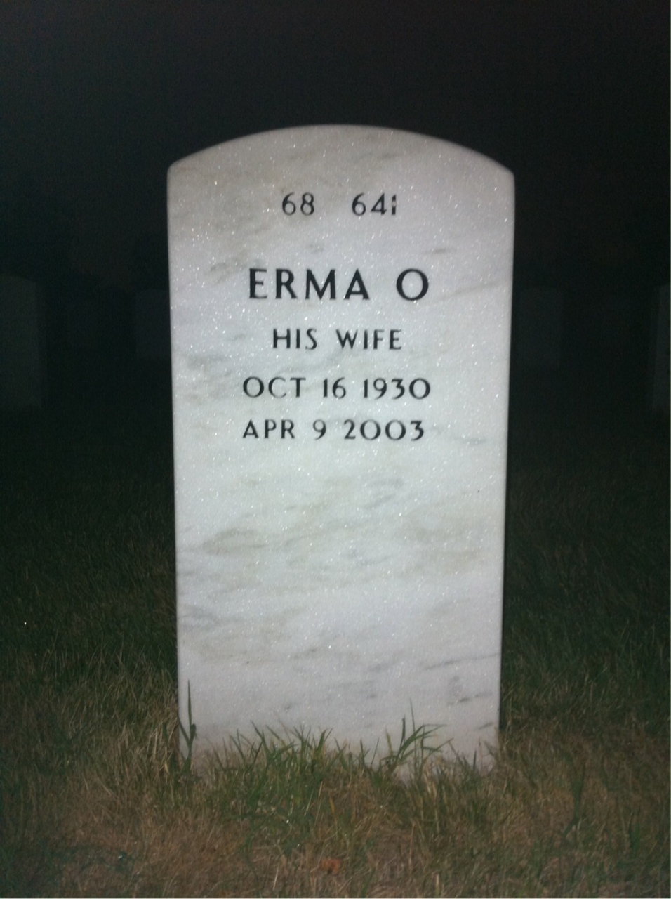 Back of headstone — Garrett Mcgowan
