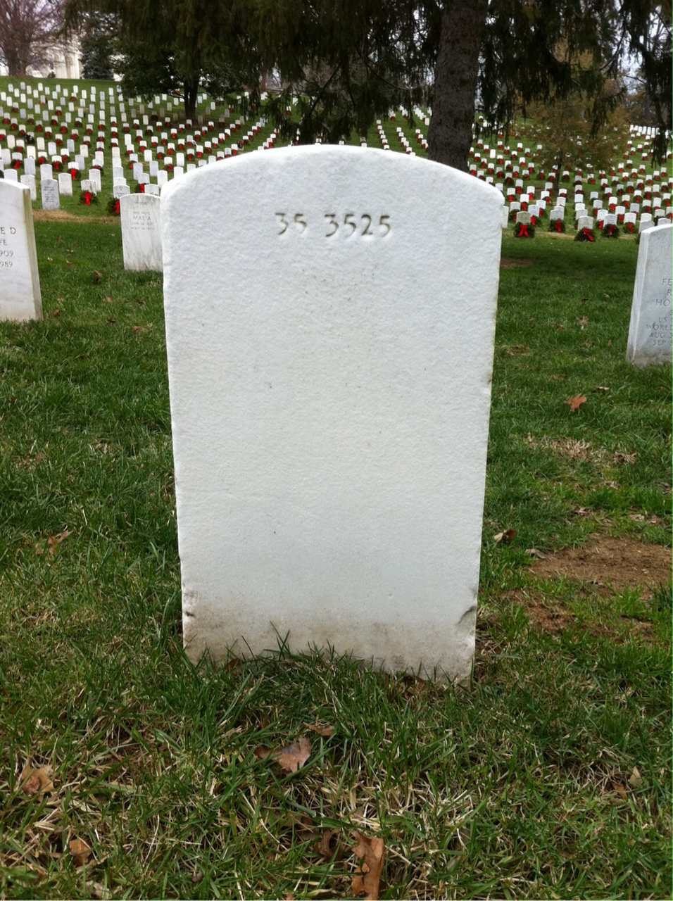 Back of headstone — Aaron Ashwell