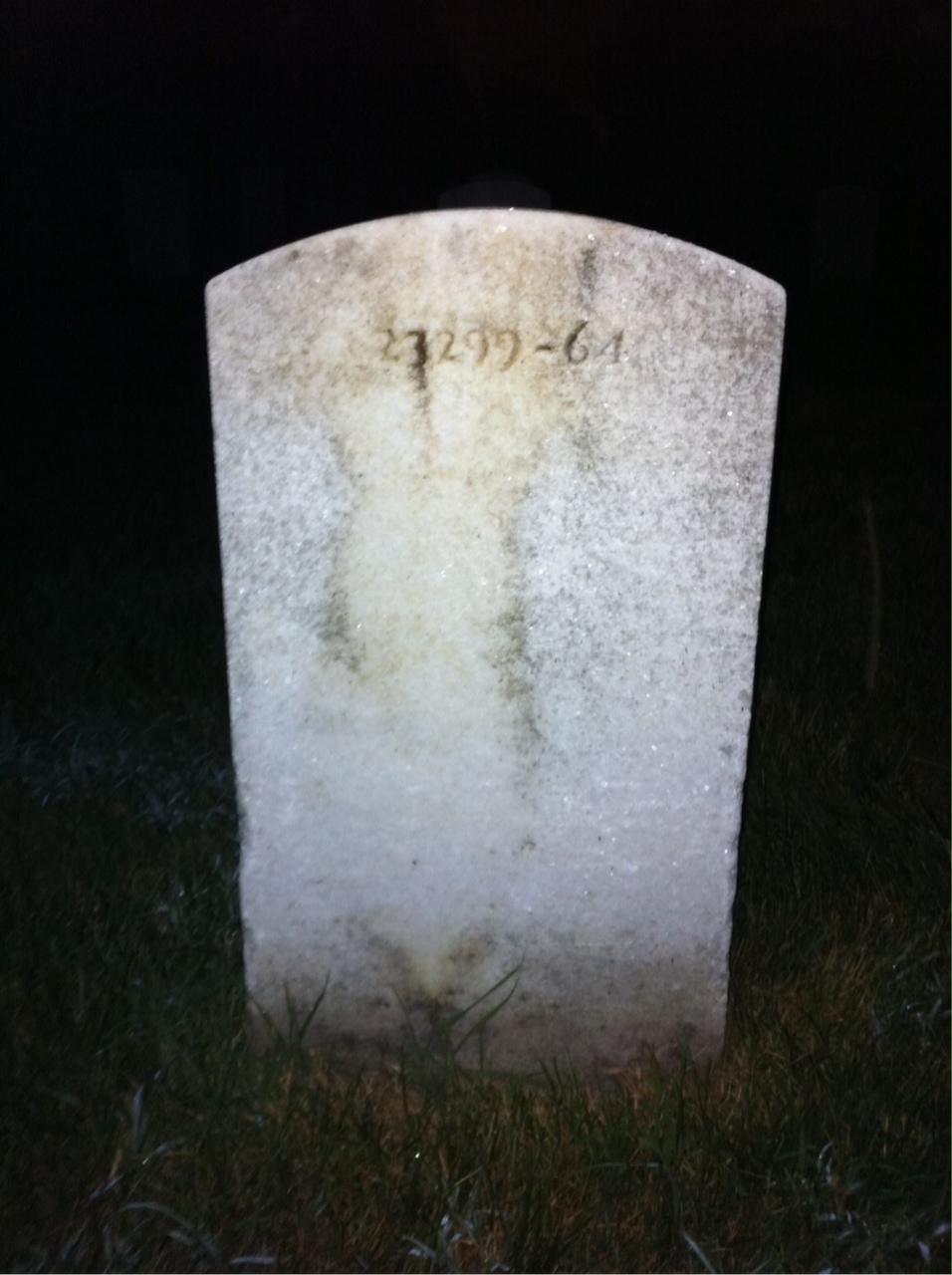 Back of headstone — William H Reed
