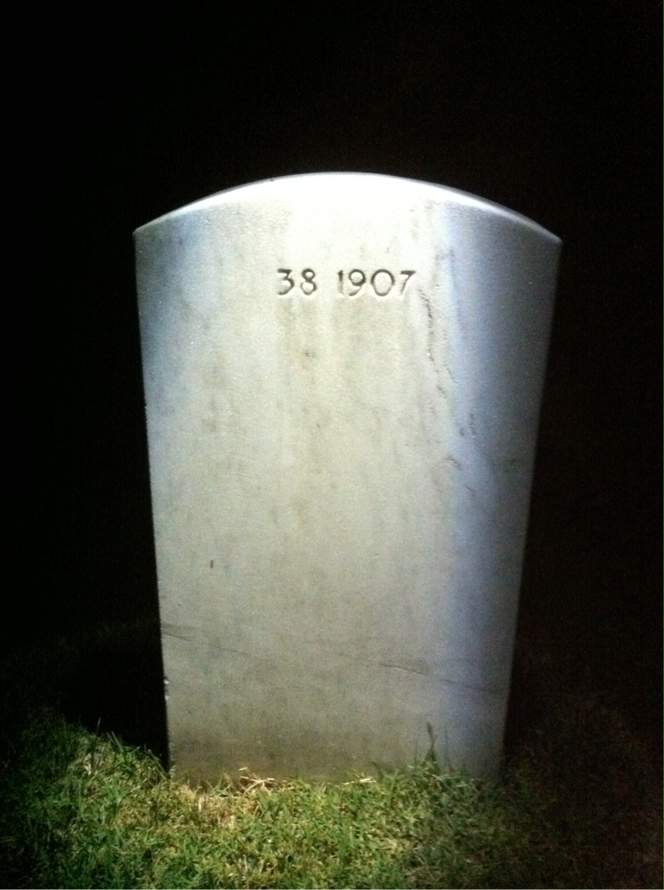 Back of headstone — John Myers