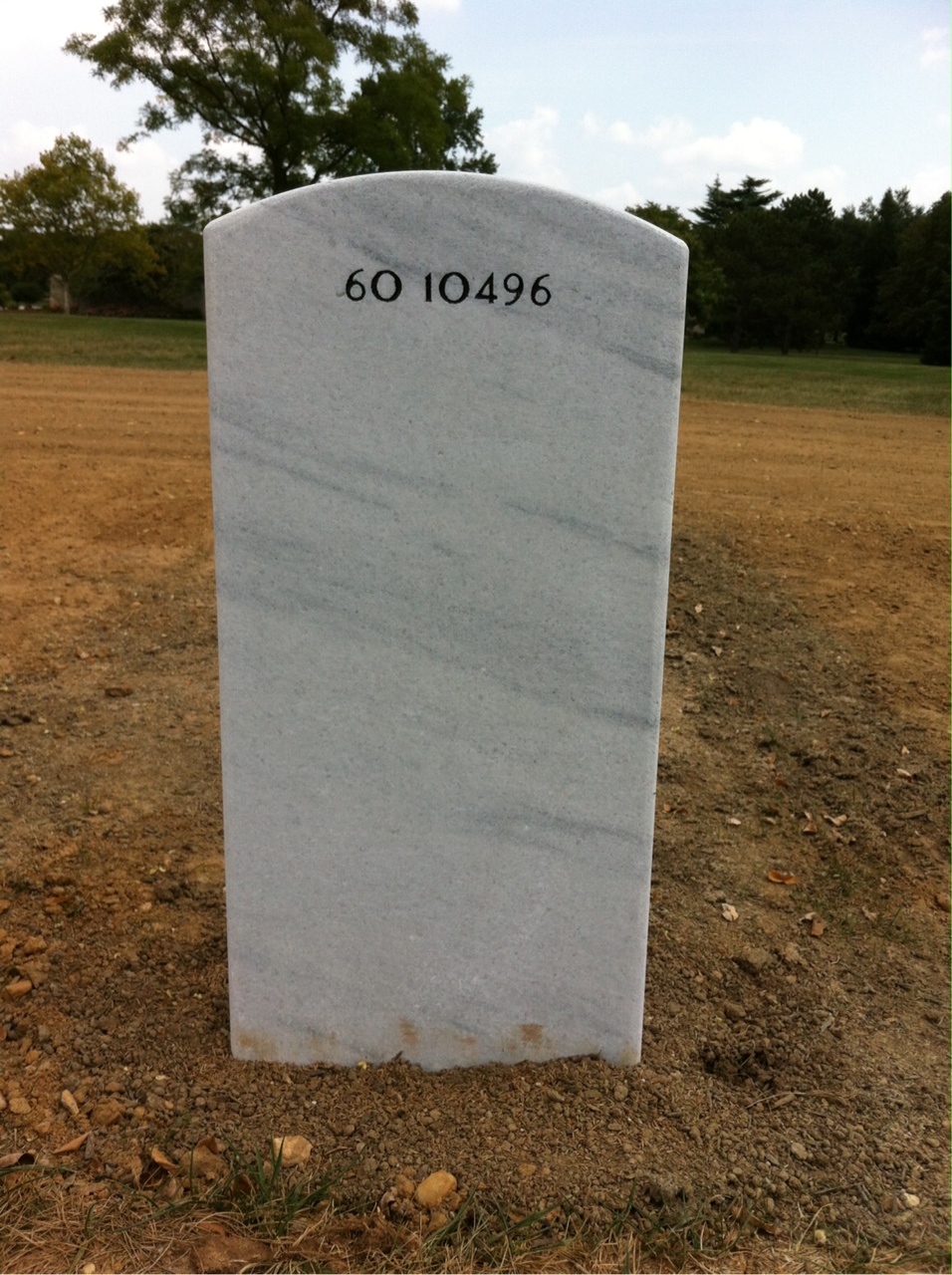 Back of headstone — Justin Rogers