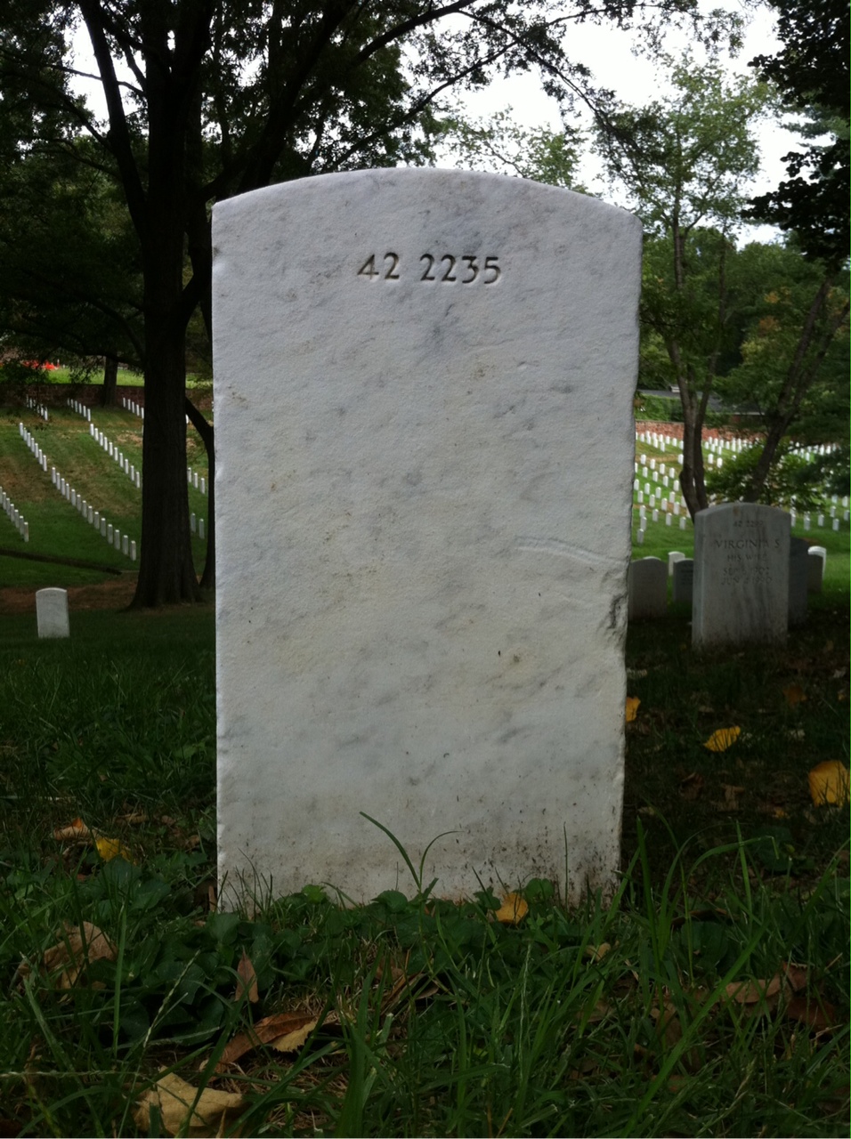 Back of headstone — Elbridge Aiken