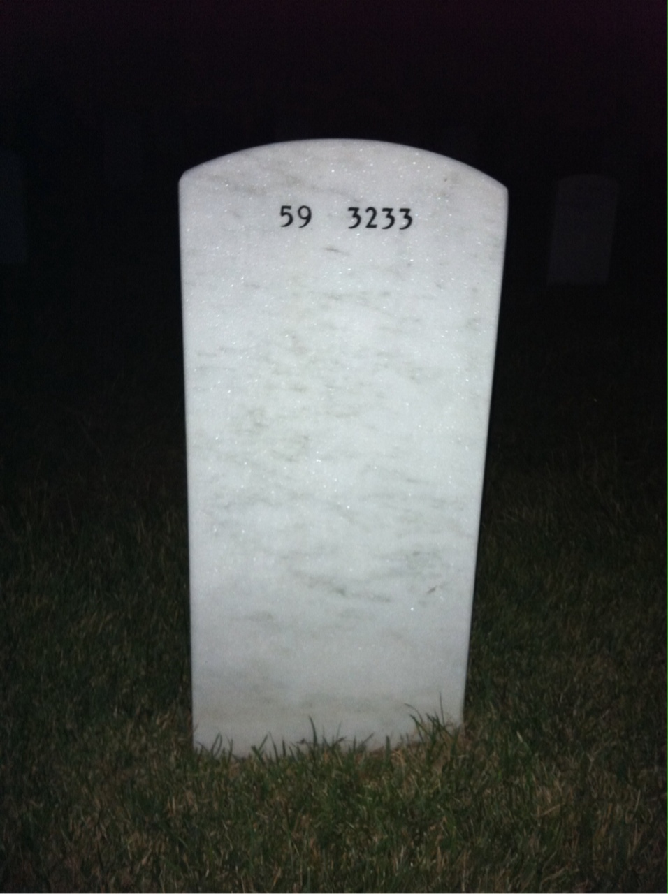 Back of headstone — Francis Sullivan