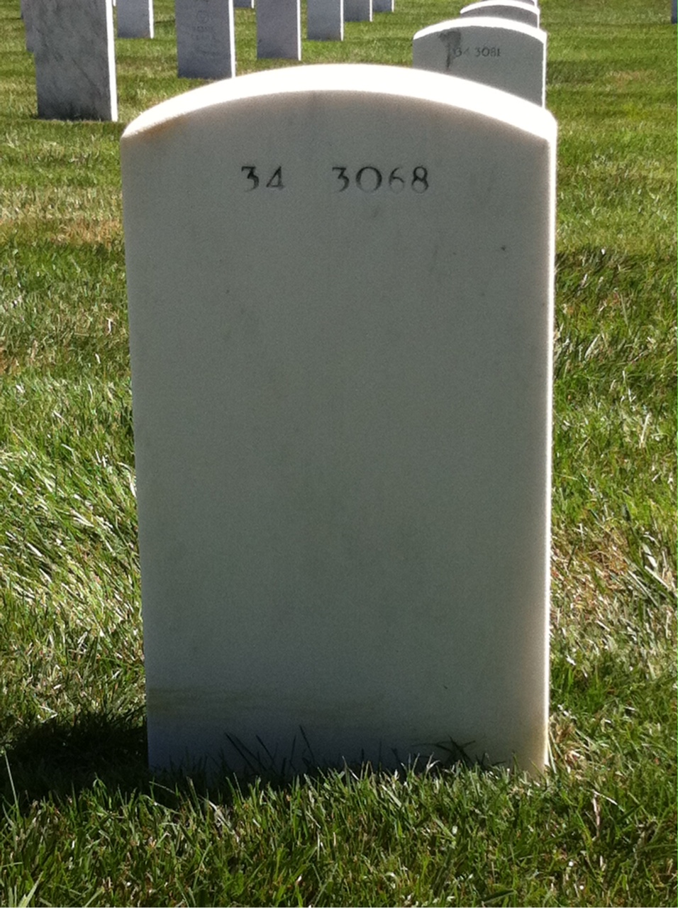 Back of headstone — Charles Corrado