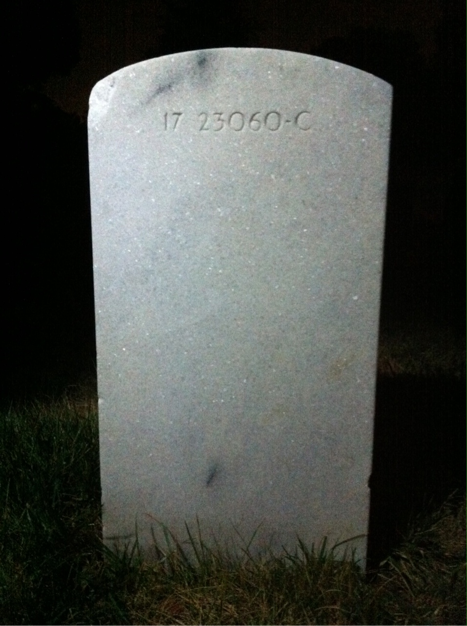 Back of headstone — E Mills