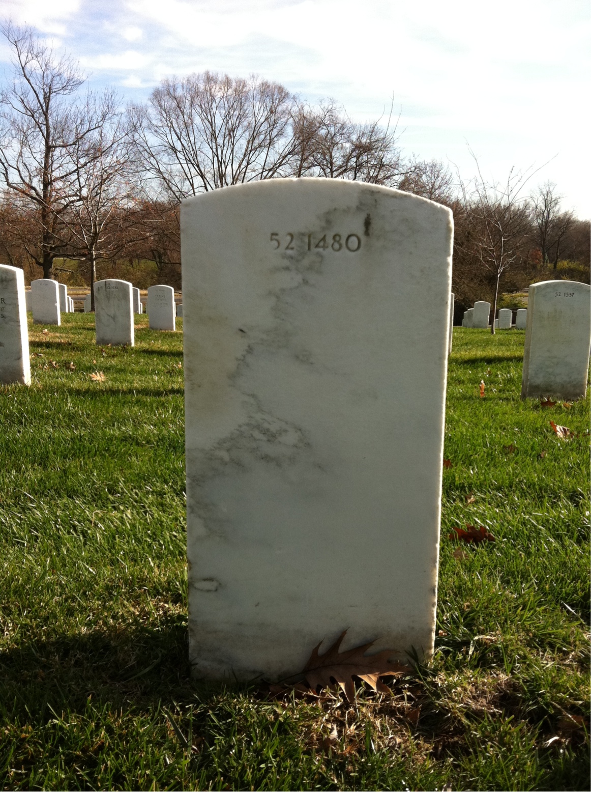 Back of headstone — William Morris