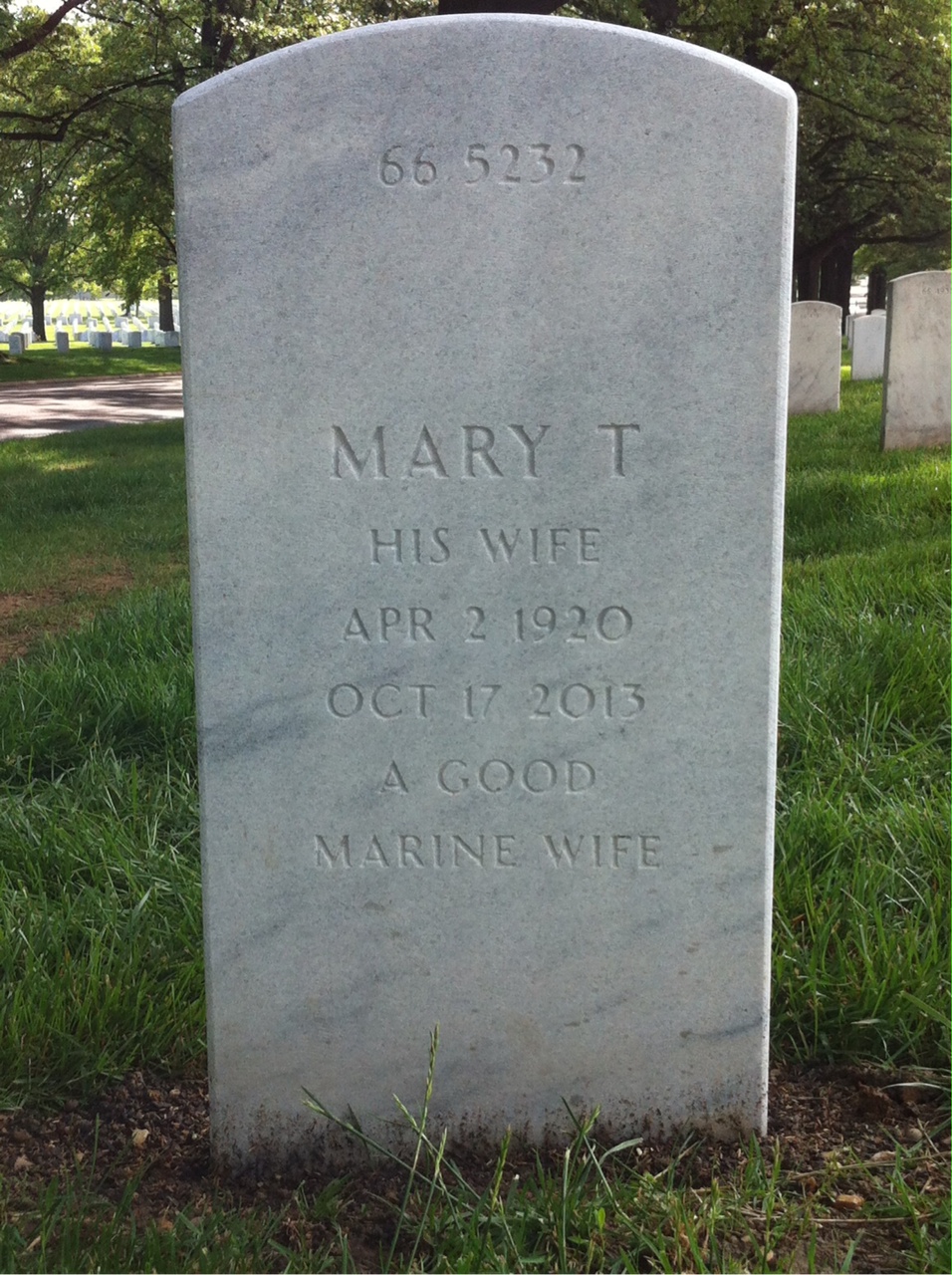 Back of headstone — Frank Schuld