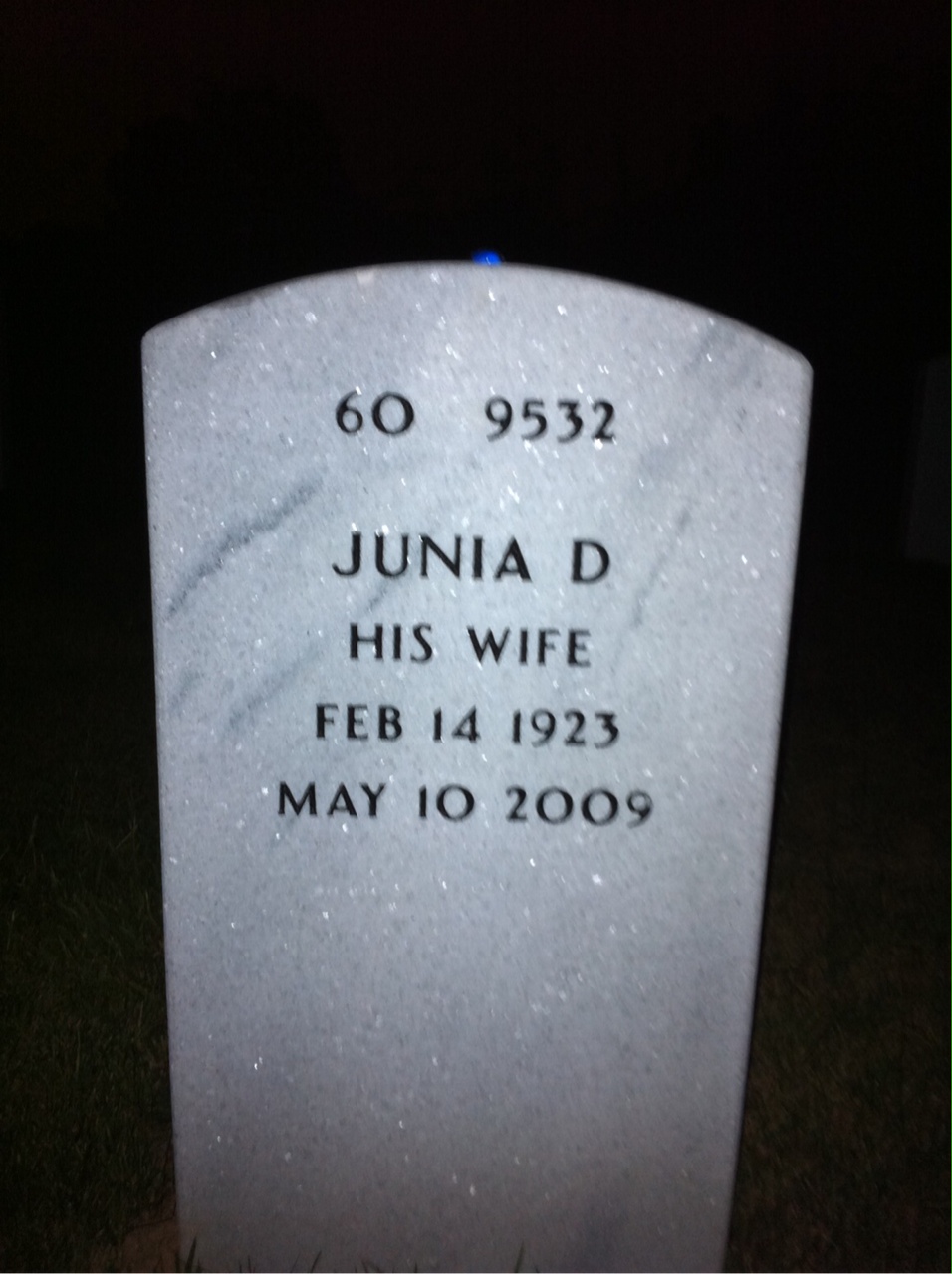 Back of headstone — Lloyd Moffit