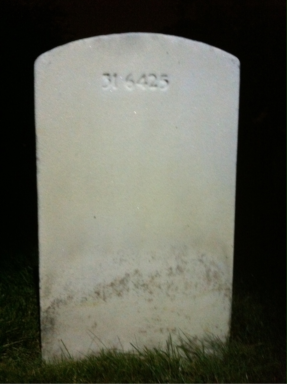 Back of headstone — Margaret Ball