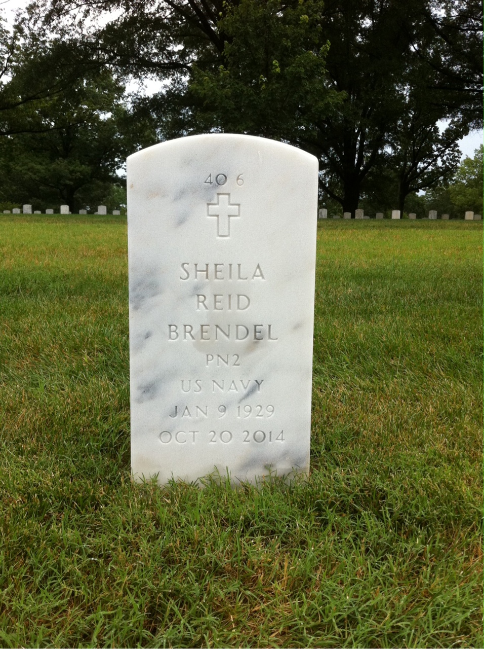 Back of headstone — Arthur Brendel