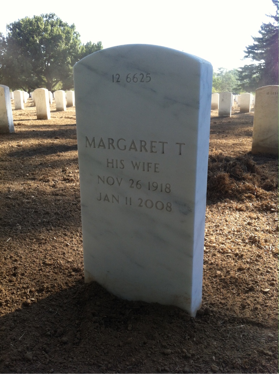 Back of headstone — Ward Davies