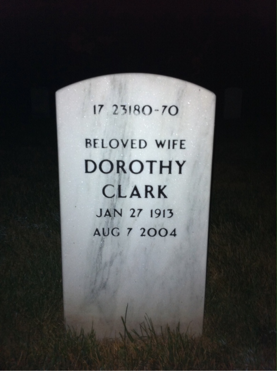 Back of headstone — Frank Jordan
