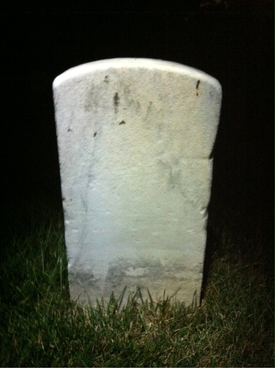 Back of headstone — David Auman