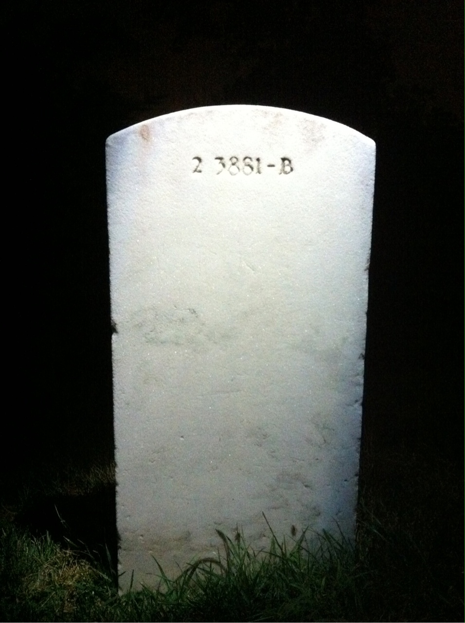 Back of headstone — Forrest Kienzle