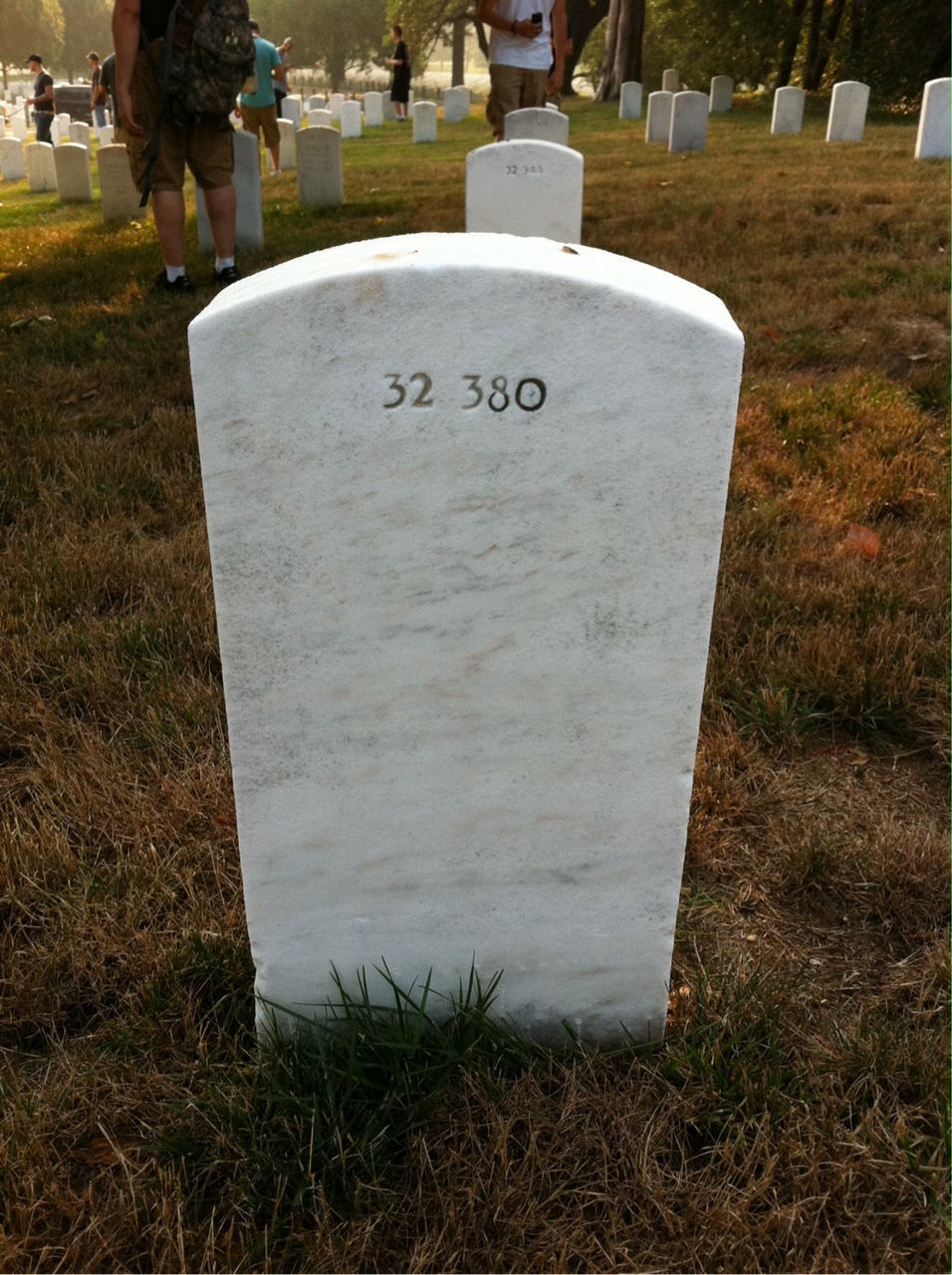 Back of headstone — Marvin Collins