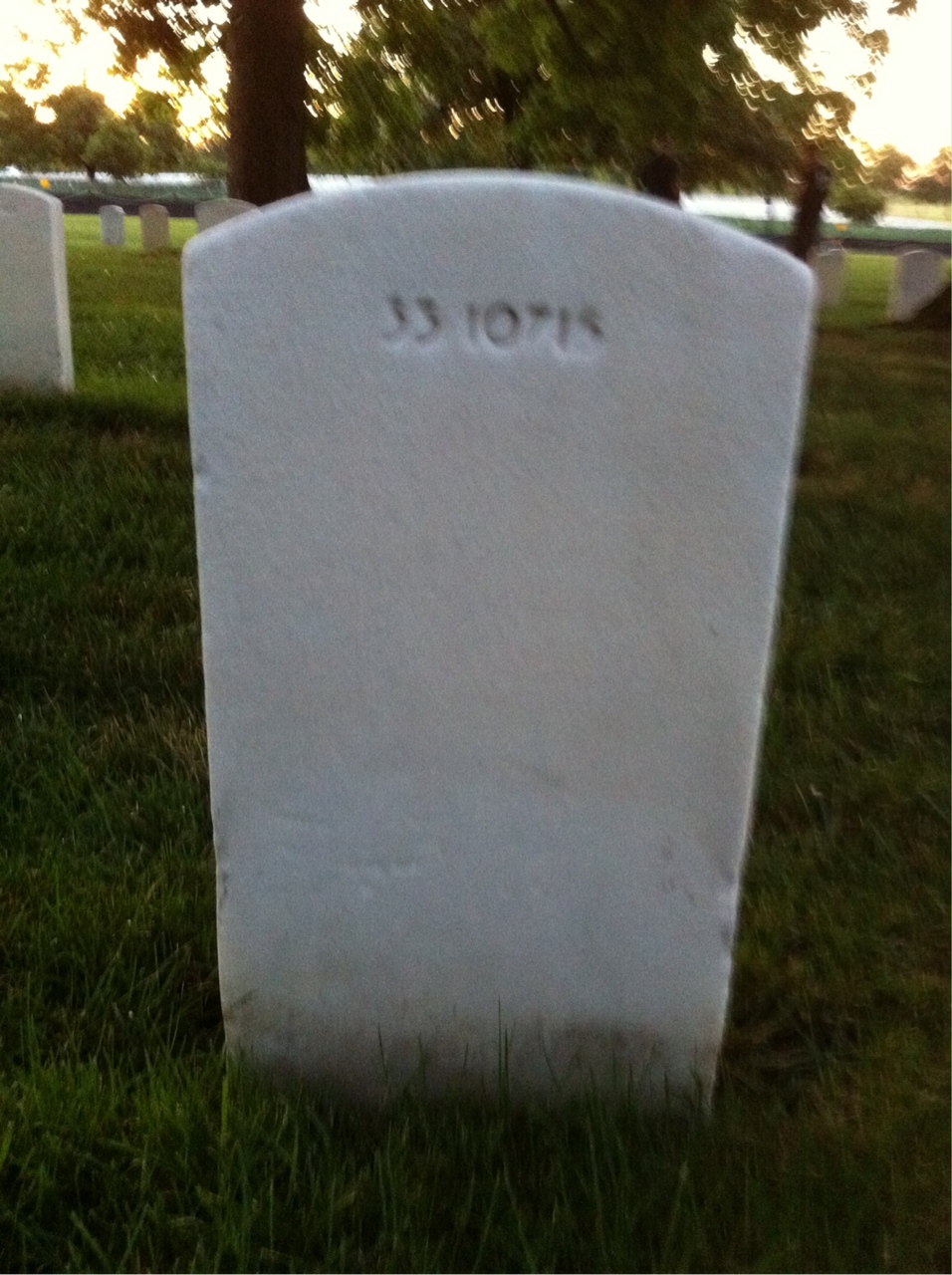 Back of headstone — Joseph Moore