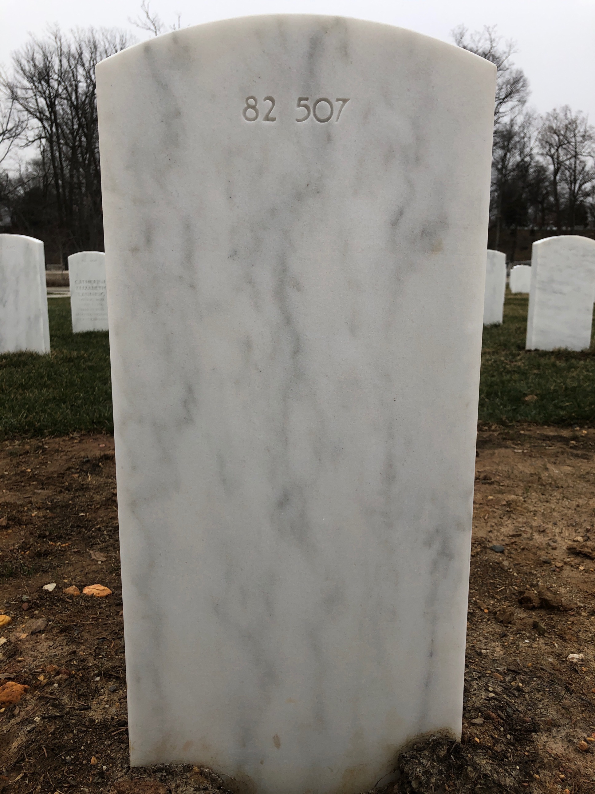 Back of headstone — Russell Moffett