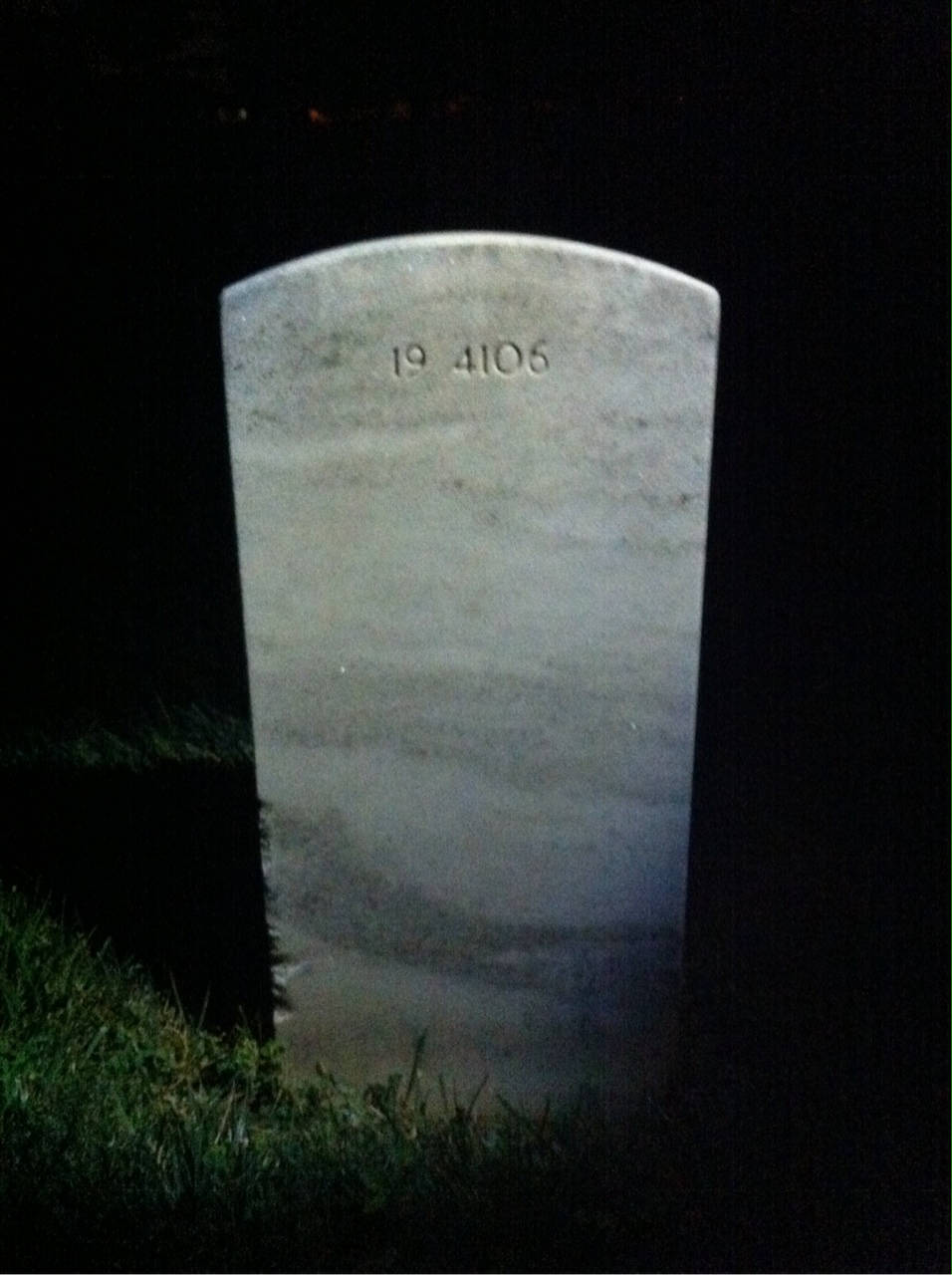 Back of headstone — Nick Muffa