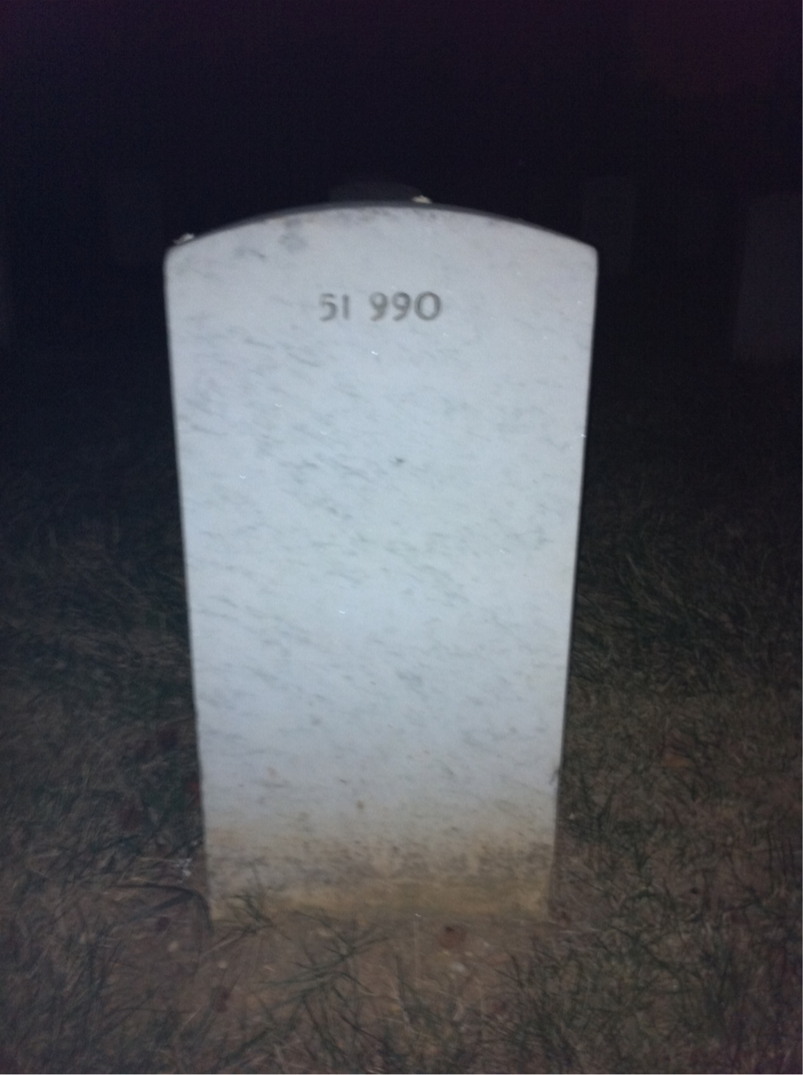 Back of headstone — Walter Mohr
