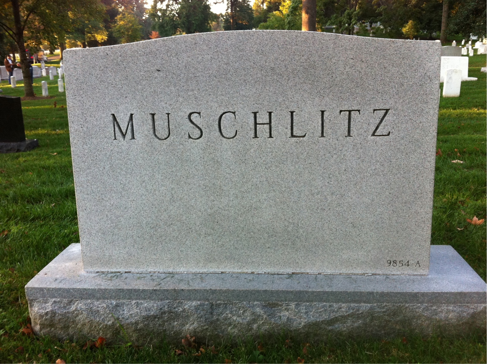 Back of headstone — Ferne Muschlitz