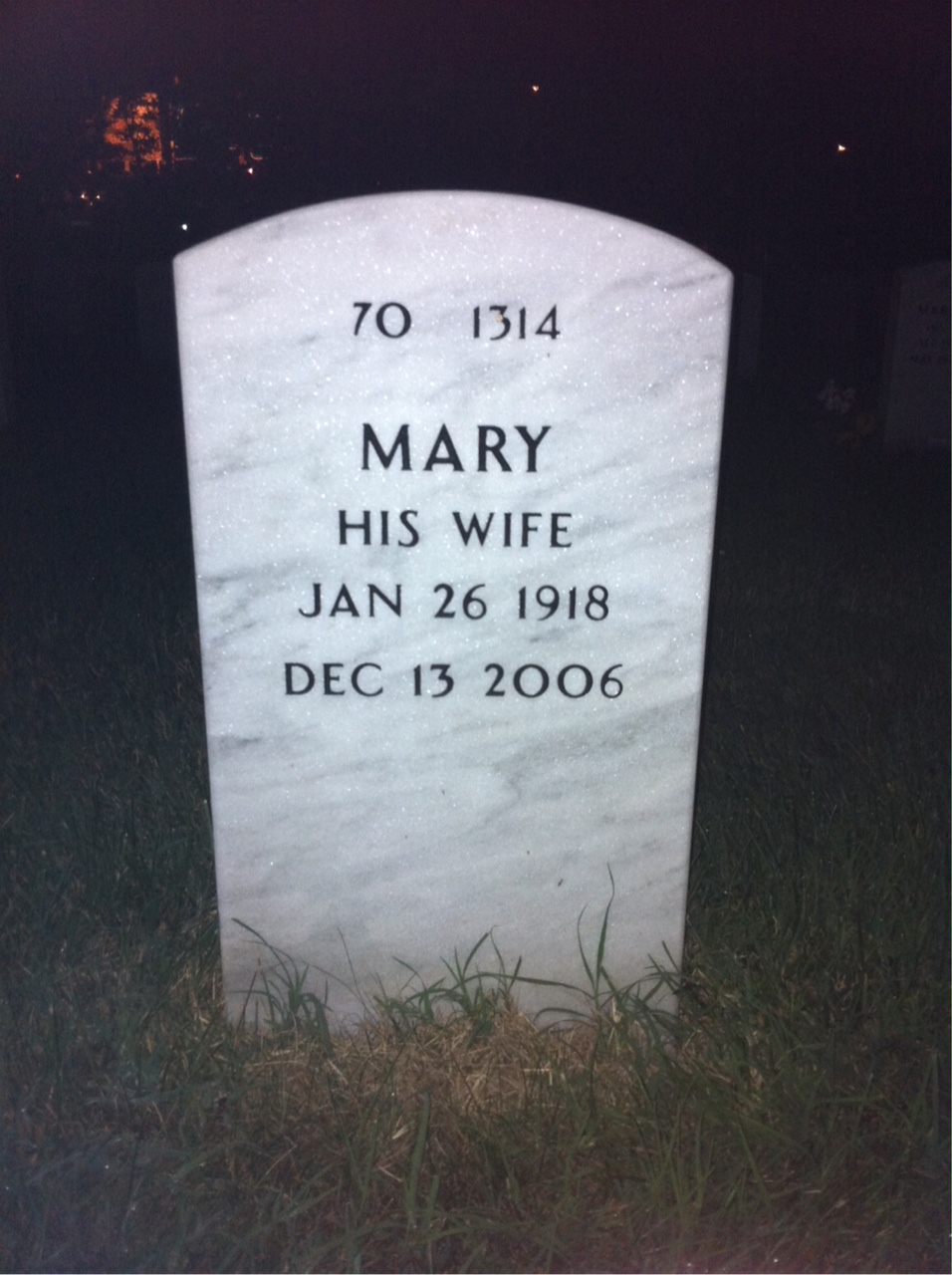 Back of headstone — Gammon Friend