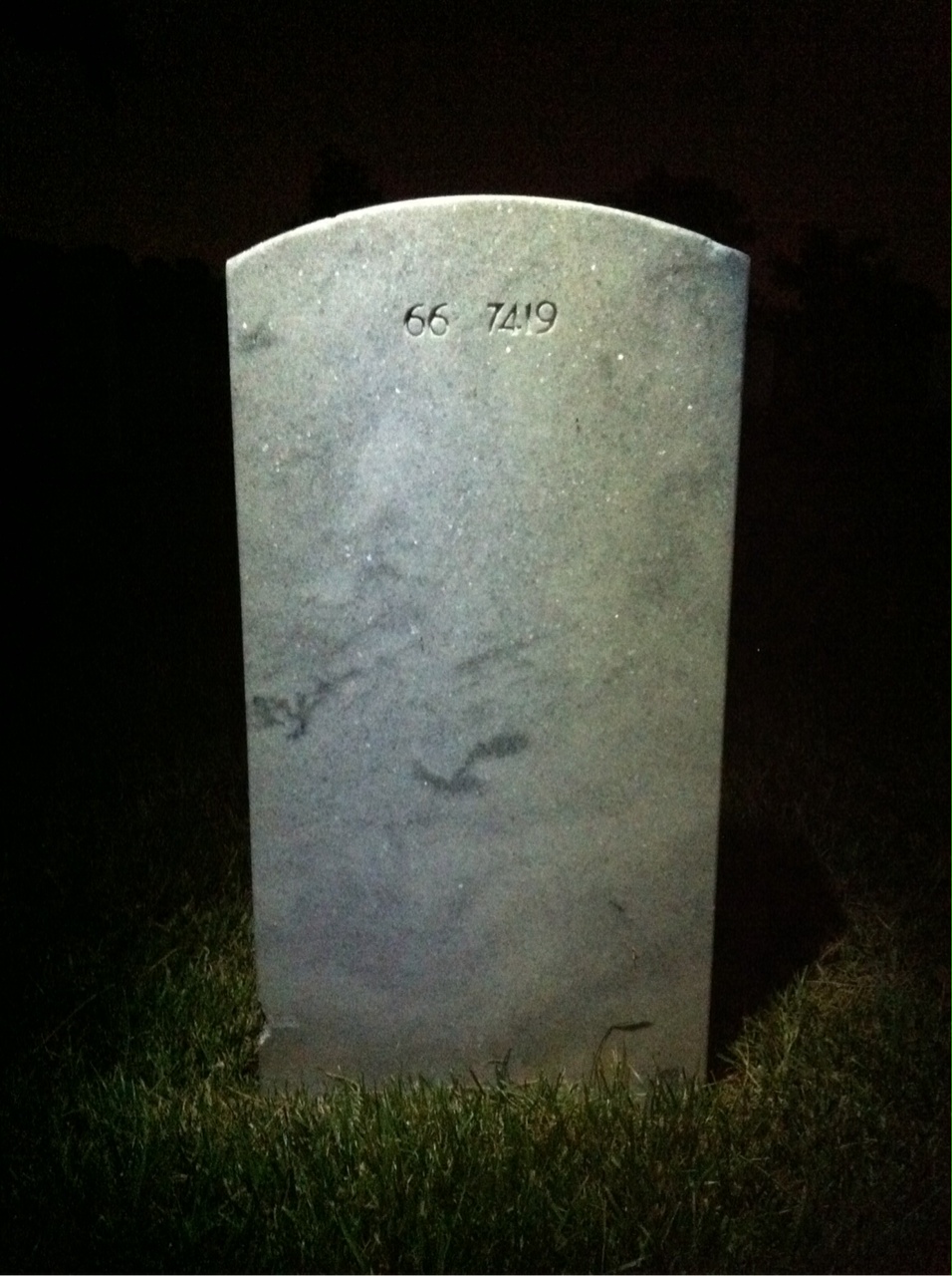Back of headstone — David Michael Goodrich