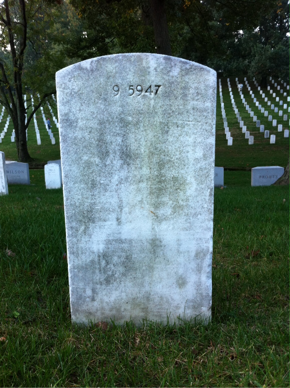 Back of headstone — George Aberle