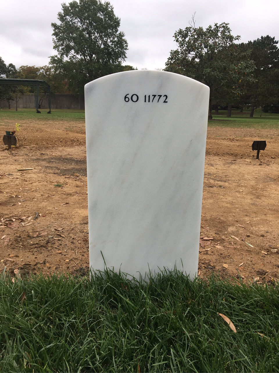 Back of headstone — Julian Marquis Kevianne
