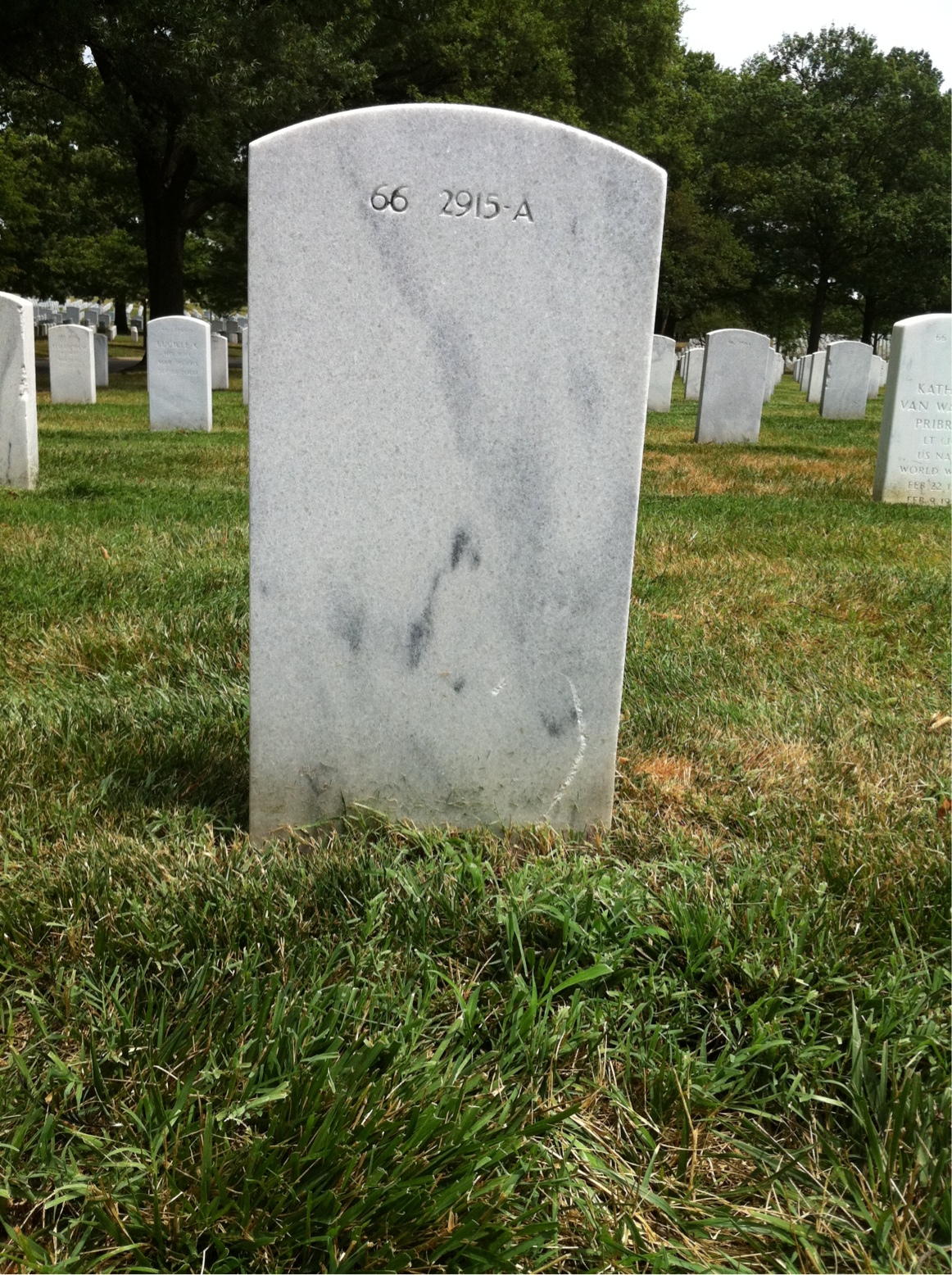 Back of headstone — John Scott
