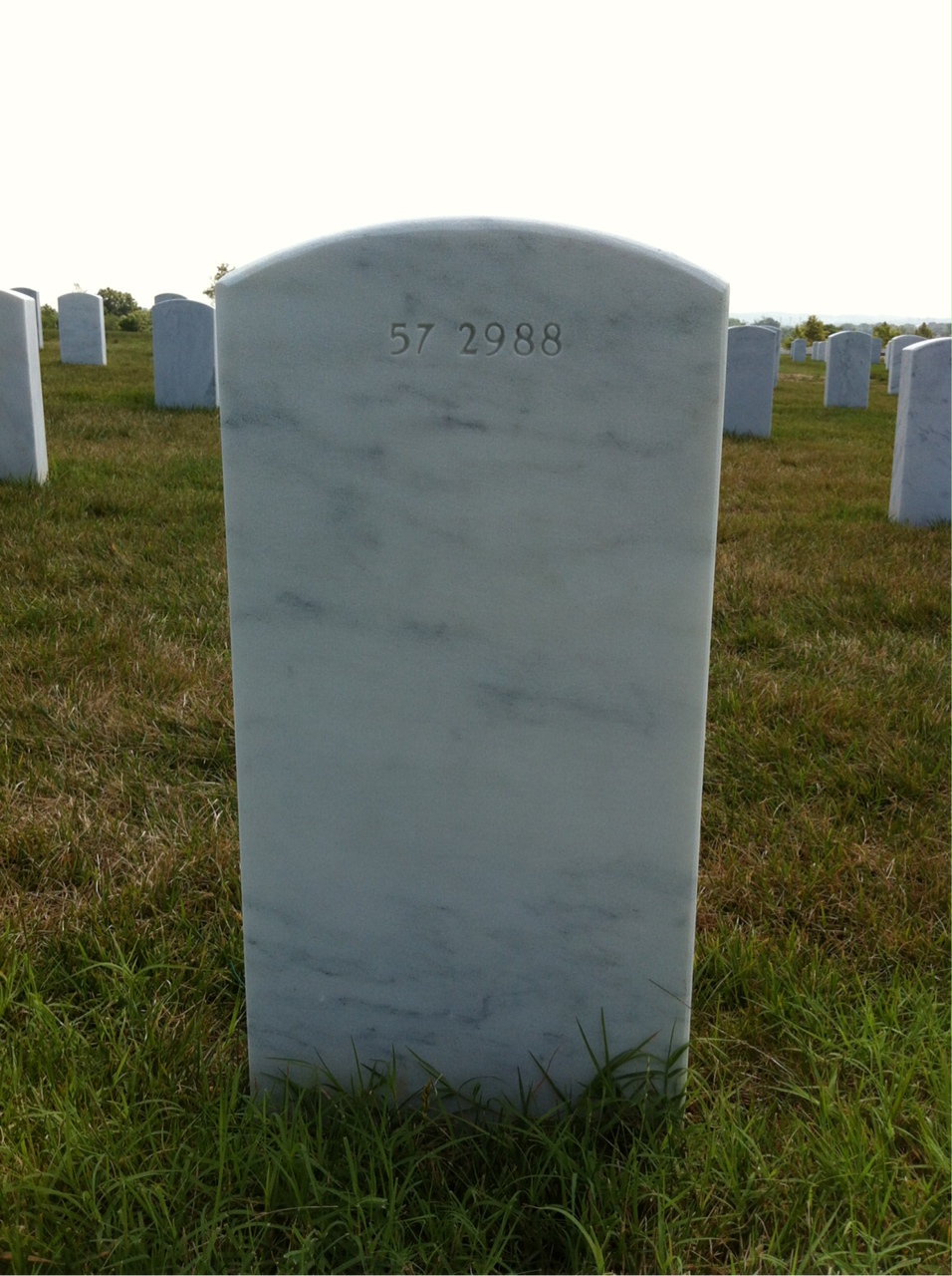 Back of headstone — William Bainbridge
