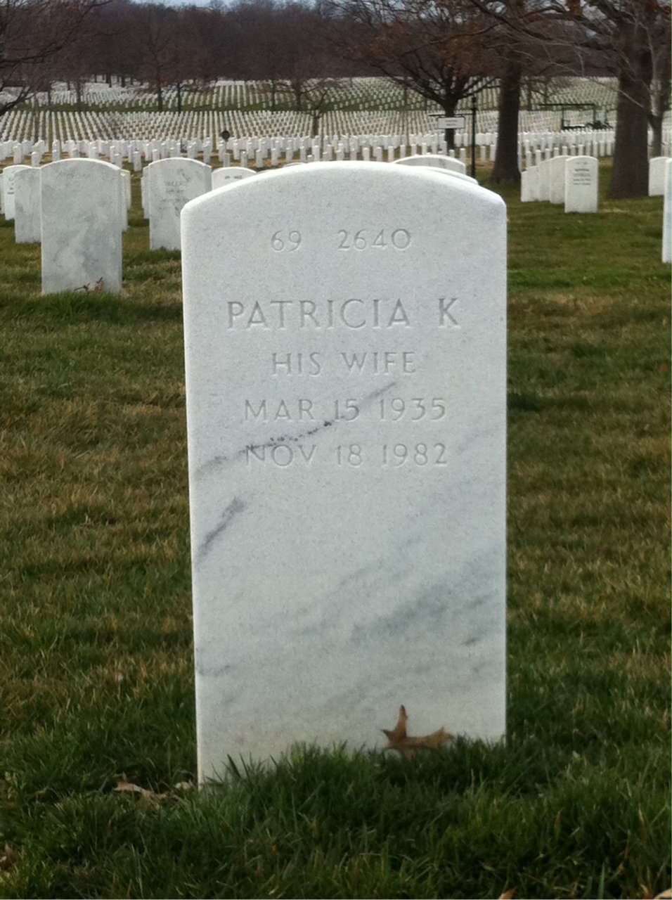 Back of headstone — James Blake