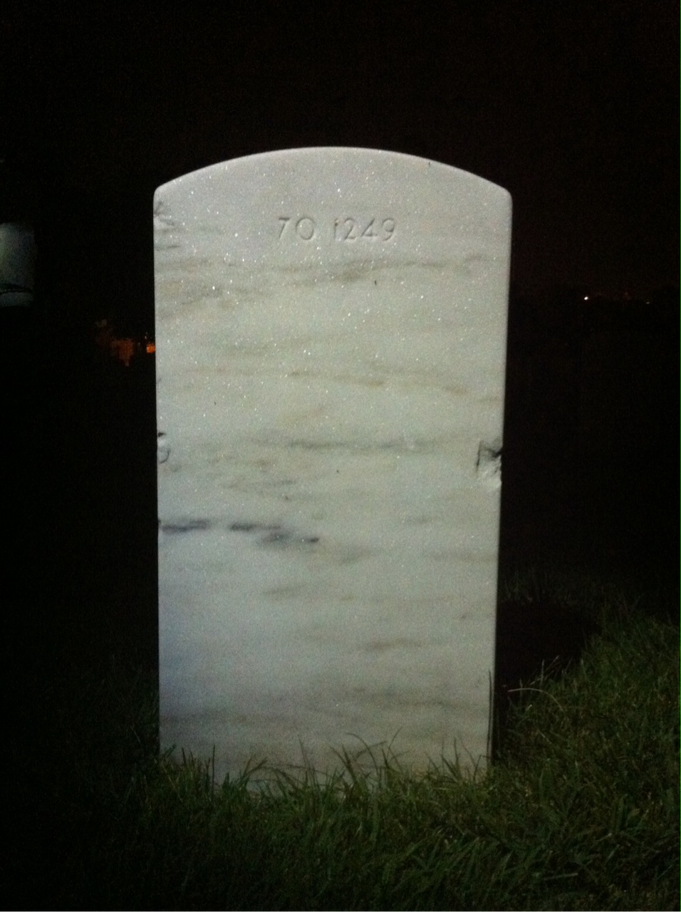 Back of headstone — Tyrone Miller