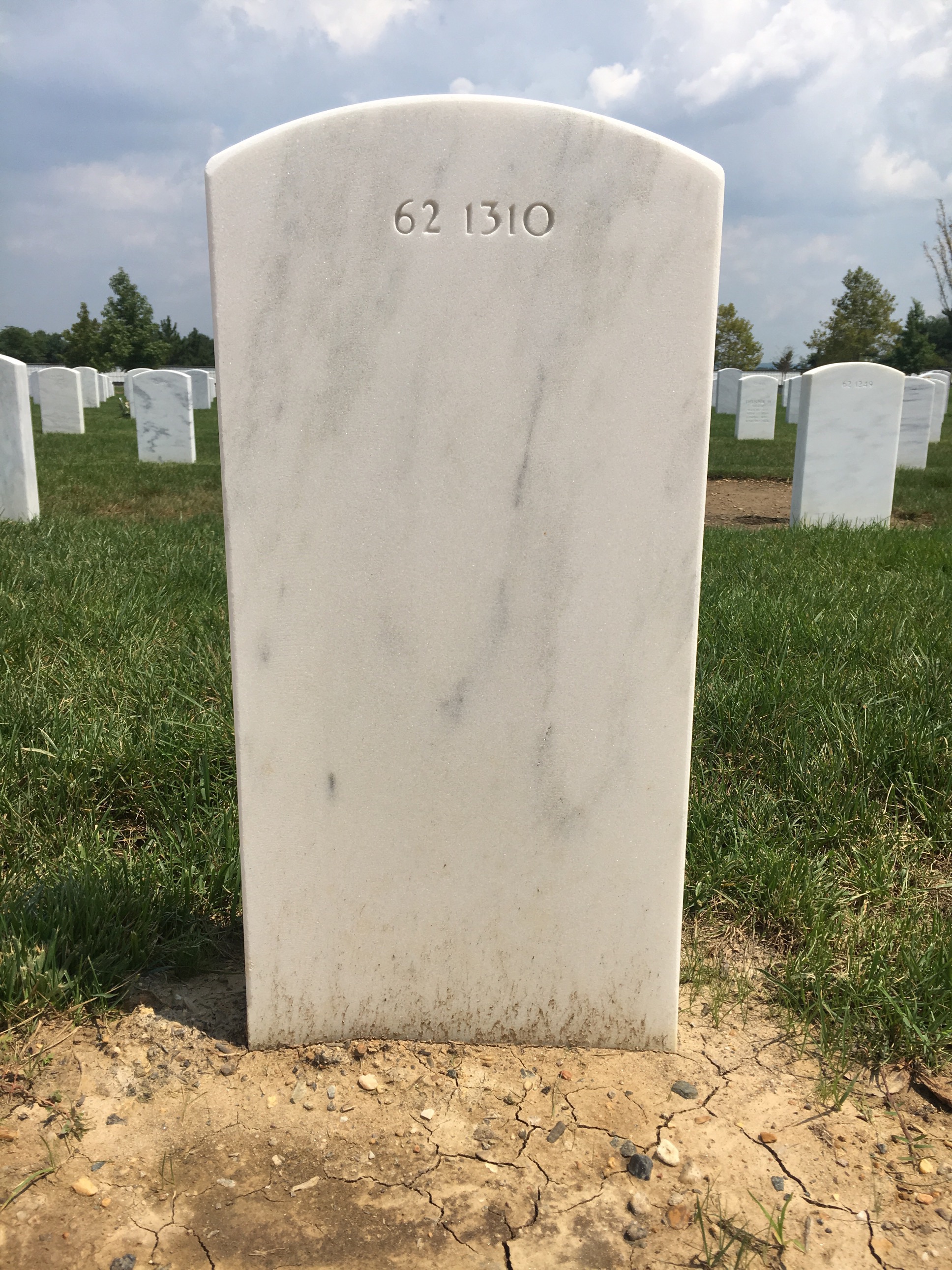 Back of headstone — Raymond Crisp