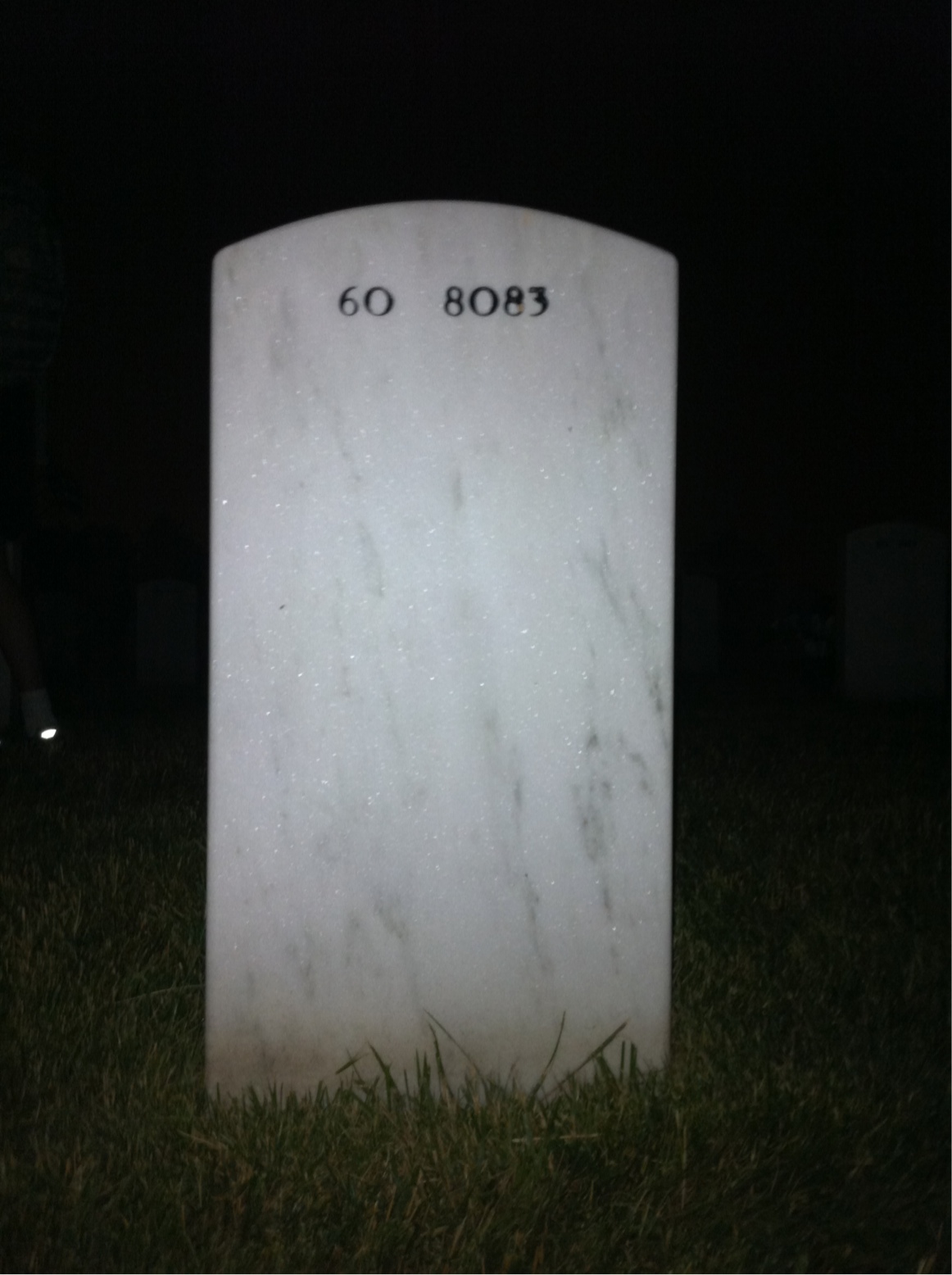 Back of headstone — David Houck