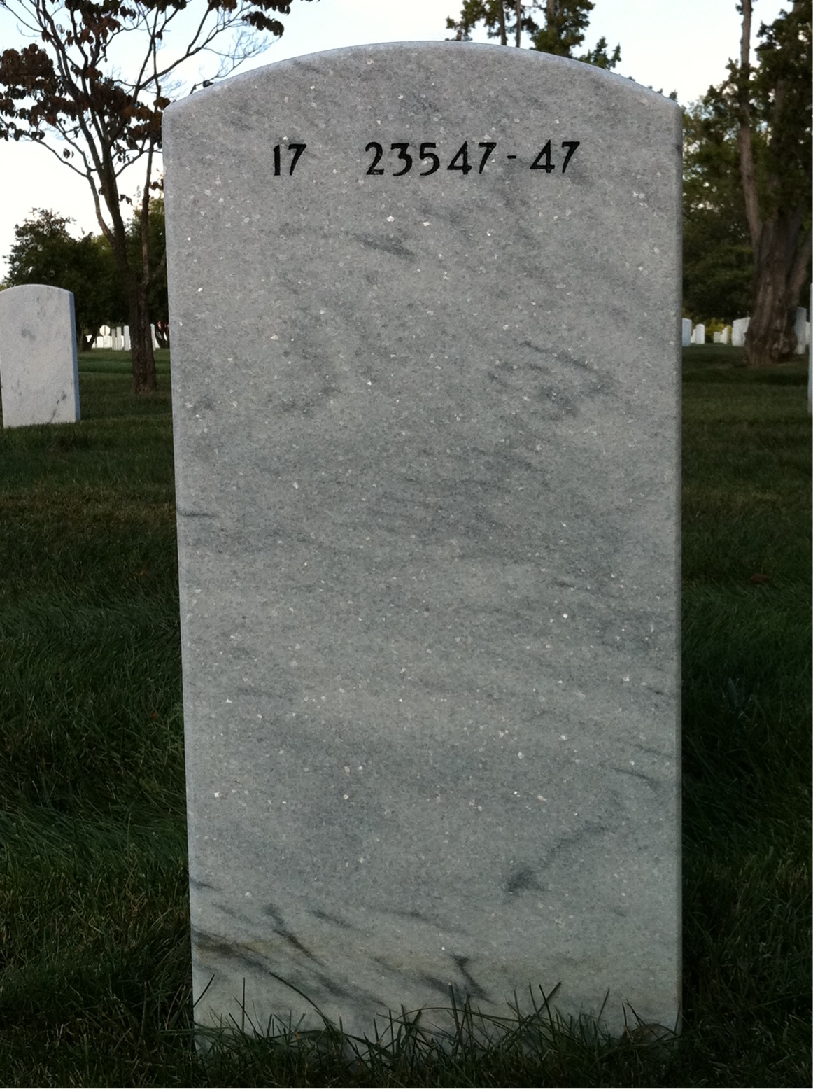 Back of headstone — Jordan Bettio