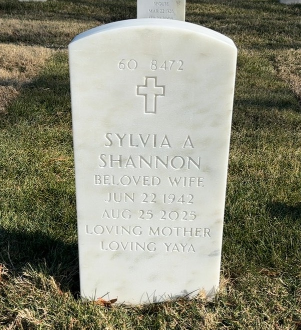 Back of headstone — James Shannon